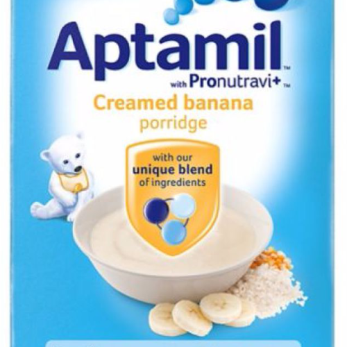 Aptamil Creamed Banana Porridge Cereal 4-6 Months 125 g